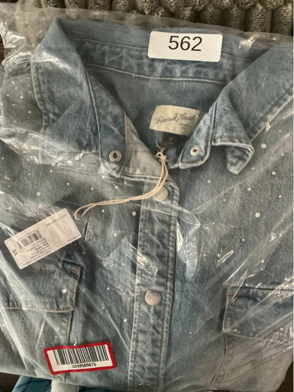 3X Jean Jacket Shirt 562 - Picture 2 of 4